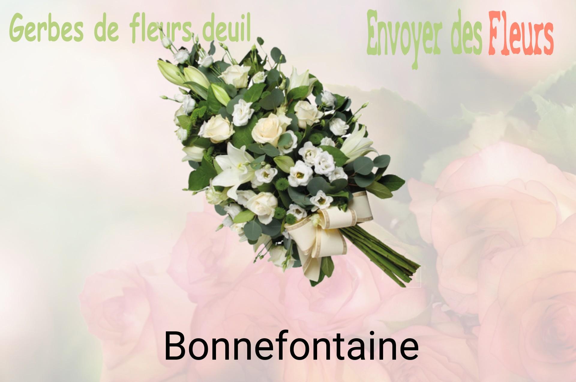 Gerbe de fleurs de deuil livrée à Bonnefontaine